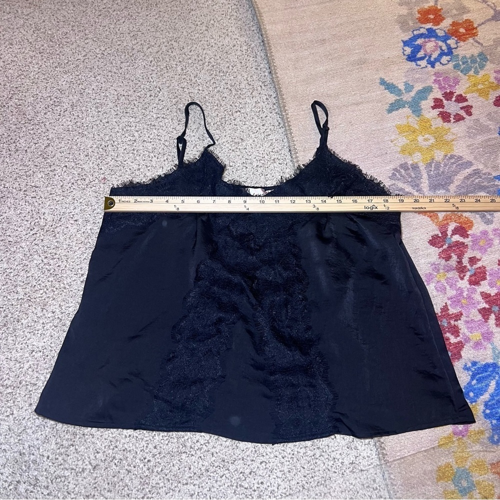 NWT Willow and Root Womens Black Lace Cami Tank Adjustable Straps Size Large - Picture 5 of 8